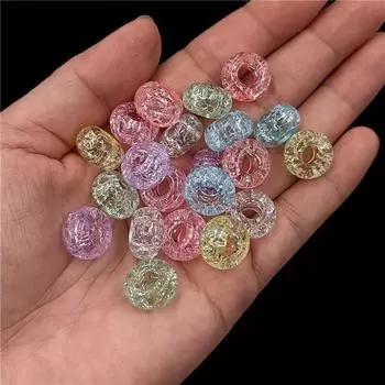 Креативные модные внутренние отверстия 6 мм, лопнувшие счеты, свободные бусины, креативные материалы ручной работы «сделай сам», для изготовления ожерелья, браслета, 10 шт. разноцветный