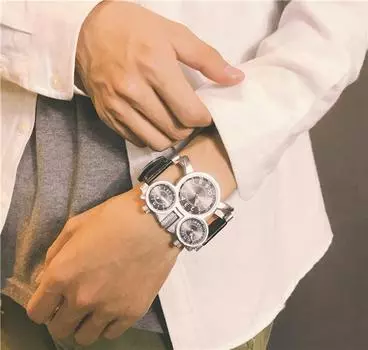 Креативные мужские кварцевые часы в стиле хип-хоп для ночного клуба, уличных танцев, индивидуальные часы в стиле панк, мужские часы чёрный