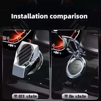 Креативные наклейки для украшения металлической кнопки запуска одним ключом и переключателя двигателя, используются для украшения автомобиля серебряный