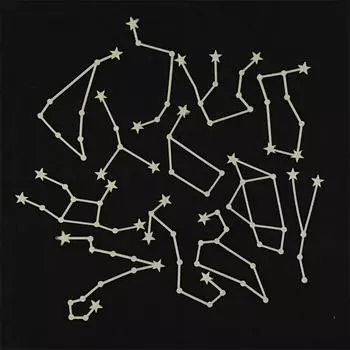 Креативные наклейки на стену для спальни, светящиеся наклейки со звездами и луной, детский потолок, двенадцать созвездий