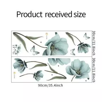 Креативные наклейки на стену с цветами для гостиной, спальни, настенное украшение, самоклеящиеся наклейки на стену, кухонные обои для дома A
