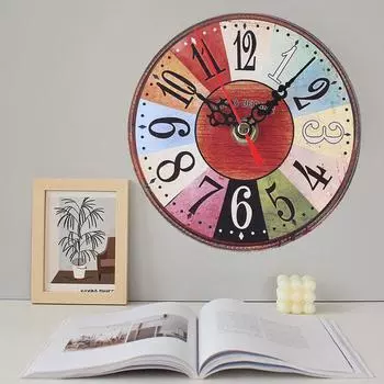 Креативные настенные часы 13 см. Бесшумные настенные часы без тиканья, которые можно использовать на кухне, в кабинете, спальне, кофейне.