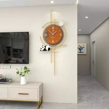Креативные настенные часы, легкие, роскошные, высокого класса, бесшумные, для украшения дома, современные, простые, для ресторана, настенные часы без перфорации