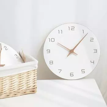 Креативные настенные часы в скандинавском стиле для гостиной, современные и простые, тихие и атмосферные, деревянные модные настенные часы 12 inch