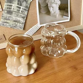 Креативные нестандартные стеклянные стаканы в форме винограда, термостойкие прозрачные пивные коктейльные стаканы, чайные чашки, кухонные принадлежности 350ml