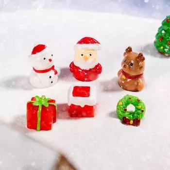 Креативные новогодние елочные украшения Санта-Клауса Миниатюрные фигурки для микропейзажей Украшения для домашнего стола Подарки для детей