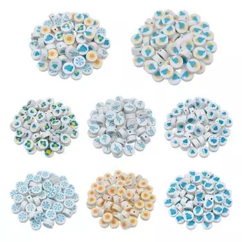 Креативные ожерелья, маркировка ювелирных изделий, материалы ручной работы для серег, бусины, мягкая керамика, модные с символами погоды, 20 шт. Sun