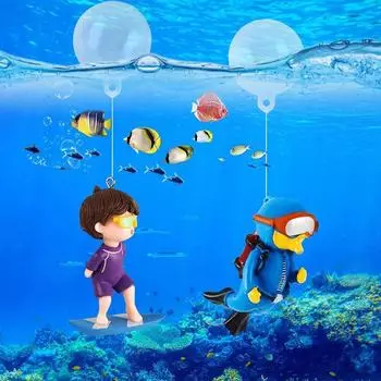 Креативные плавающие украшения в виде ведьм и фей: Полный набор аксессуаров для аквариума. Magical Girl-1pc