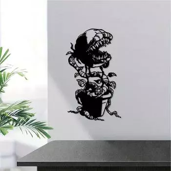 Креативные поделки из железа в виде цветка каннибала — оригинальное украшение для гостиной и спальни, идеально подходит для декора стен на открытом воздухе светло-серый