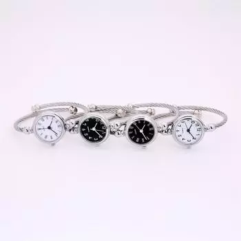 Креативные полосатые кварцевые часы, кожаные часы с бриллиантовым ремешком One Size чёрный