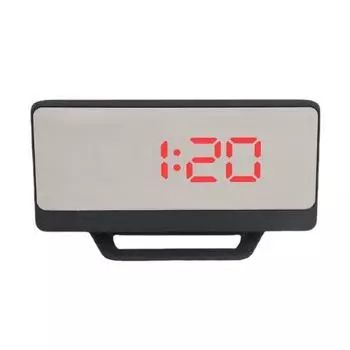Креативные прикроватные часы, модные светодиодные умные электронные будильники, зеркальные студенческие цифровые настольные часы для сна с дисплеем температуры и даты белый