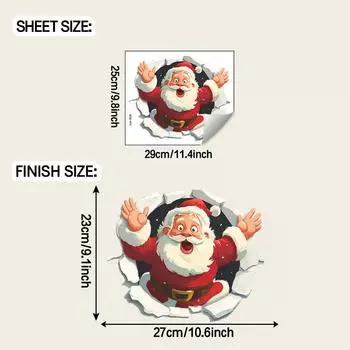 Креативные проламывающие стену Санта-Клаус Гостиная Кабинет Домашние Наклейки для Украшения Стен