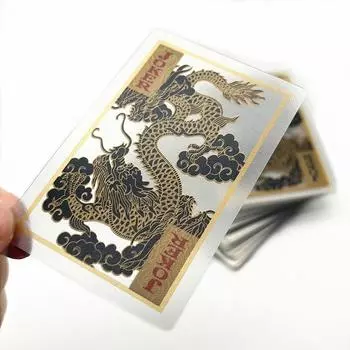 Креативные прозрачные игральные карты Dragon Tiger Poker Cards