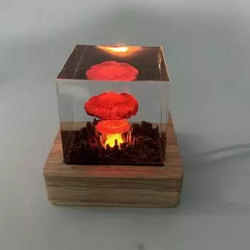 Креативные ядерные огни смоляной грибовидный светильник USB атомная бомба ночник украшение дома рождественские подарки настольная лампа CHINA