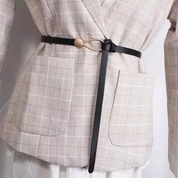 Креативные ремни с пряжкой для женщин, тонкий пояс из искусственной кожи, модный черный пояс для делового костюма чёрный