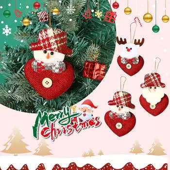 Креативные рождественские аксессуары для подвешивания на дверь, рождественские настенные украшения, украшения и подвески в виде торгового центра One Size красный