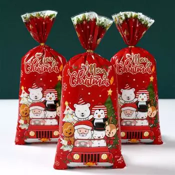 Креативные рождественские конфетные мешки 2024 года, Рождественские украшения для дома, Рождество, Рождество, Навидад, Ноэль, Новый год, Санта, подарочный мешок для печенья 25pcs