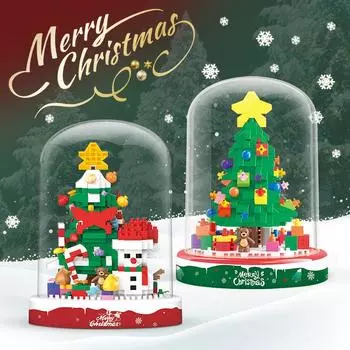 Креативные рождественские подарки Светящаяся новогодняя елка Лось Медведь Строительный блок Christmas Tree-543Pcs