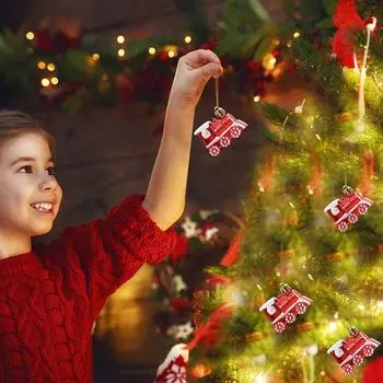 Креативные Рождественские подвески с маленьким поездом, рождественская елка, подвески, веселый рождественский декор, подарки для детей, с Новым годом, Noel Favor красный