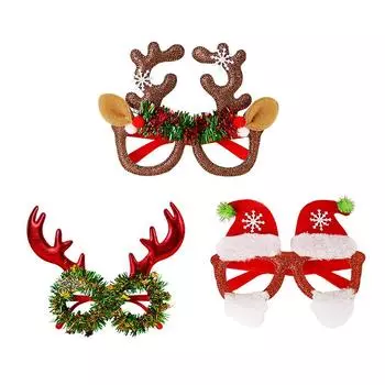 Креативные рождественские украшения, очки, мультяшные рождественские вечерние очки, оправы, милые изысканные рождественские очки, подарки