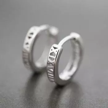 Креативные серьги с полыми римскими цифрами, простые и универсальные серьги для работы, темпераментные серьги-кольца для женщин