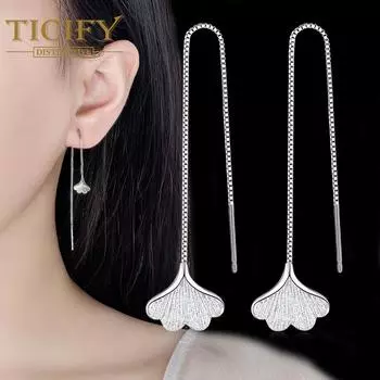 Креативные серьги Sweet Ginkgo белый