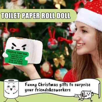 Креативные шерстяные куклы, связанные вручную из бумажных рулонов, позитивная энергия и милые подвески и украшения из бумажных рулонов One Size