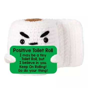 Креативные шерстяные куклы, связанные вручную из бумажных рулонов, позитивная энергия и милые подвески и украшения из бумажных рулонов One Size