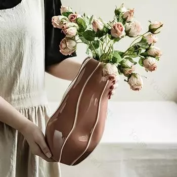 Креативные современные керамические вазы. Высококачественные украшения обеденных столов в гостиных. Изысканные цветочные композиции. Аксессуары для ваз.