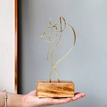 Креативные статуи, человеческая скульптура, абстрактные фигурки, стол для новоселья, спальни, фермерского дома, студии чёрный