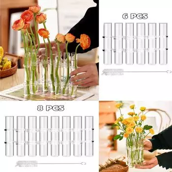 Креативные стеклянные вазы для пробирок, произвольно меняющие форму украшения