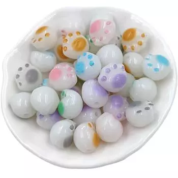 Креативные стереоскопические 10 шт. серьги-браслеты ручной работы свободные бусины модные подвески DIY ювелирные аксессуары материал кошачья лапа аксессуары фиолетовый