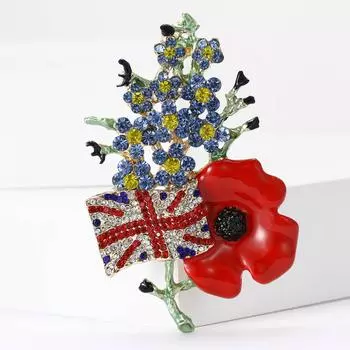 Креативные стразы Юнион Джек Мак Брошь Универсальная мода Мужская и женская одежда Брошь Украшение Булавка