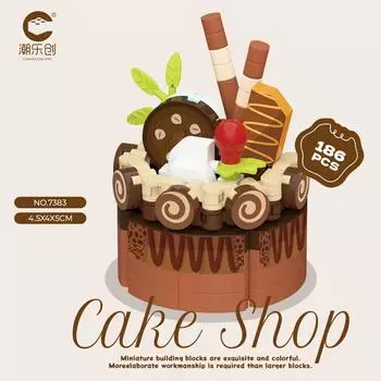 Креативные строительные блоки, Десерт в виде торта на день рождения, Вечеринка, Строительные блоки, Подарок на день рождения для девочки, Строительные блоки в виде торта на день рождения