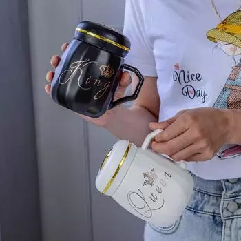 Креативные свадебные принадлежности ко Дню святого Валентина, милая девушка, сердечко, свадебный маленький подарок, керамическая чашка 520, пара, чашка 401-500ml