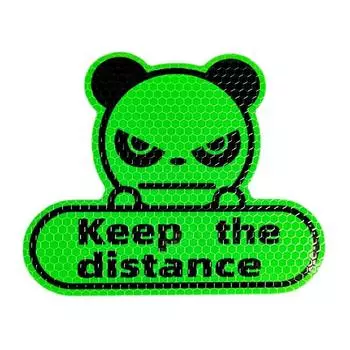 Креативные светоотражающие наклейки Angry Panda Keep the Distance, наклейка на окно автомобиля, наклейка на окно автомобиля, наклейки для украшения кузова автомобиля, наклейка