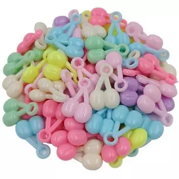 Креативные свободные бусины 10/20 шт. для изготовления ювелирных изделий DIY Сердце пластиковый кулон ожерелье браслет аксессуары смешанные яркие цвета креативные красочные style 4*20Pcs