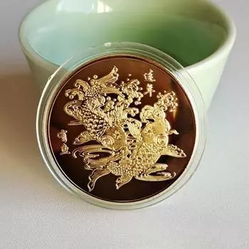 Креативные талисманы ежегодного излишка, золотые и серебряные памятные монеты, ежегодные памятные медали в виде рыбы, небольшие подарки для мероприятий, сувениры 40*1.5mm