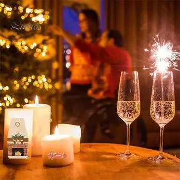 Креативные татуировки в виде свечей, наклейки «сделай сам», насыщенные четкие узоры, яркие цвета, защита от падения, простое управление, рождественский стиль, наклейки для тела