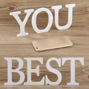 Креативные толстые деревянные буквы алфавита, украшения для дома на свадьбу, день рождения 14