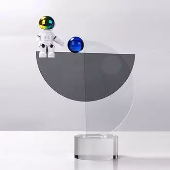 Креативные украшения, астронавты, астронавты, модели Луны, поделки, книжные шкафы для детской комнаты, хрустальная подсветка, роскошная декоративная мебель Crescent