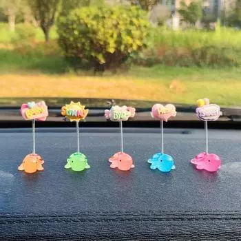 Креативные украшения для автомобиля, качающаяся голова, маленькая черепашка, симпатичная центральная консоль, зеркало заднего вида, украшения для автомобиля, подарки зелёный