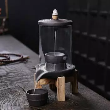 Креативные украшения для дома Ветрозащитная обратная курильница для благовоний Настольная счастливая мирная утварь для помещений Подсвечник для благовоний