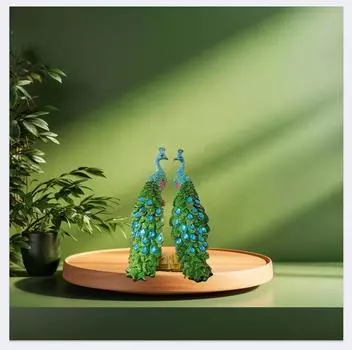 Креативные украшения для гостиной, предметы интерьера в виде павлина, павлины из смолы в европейском стиле, тумба под телевизор в гостиной, декор крыльца