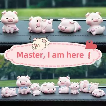 Креативные украшения для салона автомобиля в виде персиковой свиньи - украшения в виде мультяшной куклы