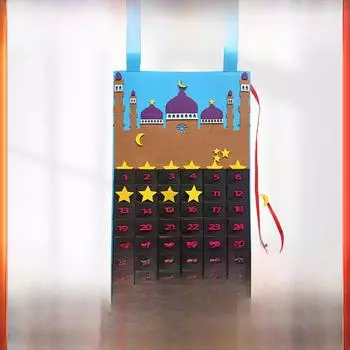 Креативные украшения из фетра для календаря обратного отсчета времени в праздники