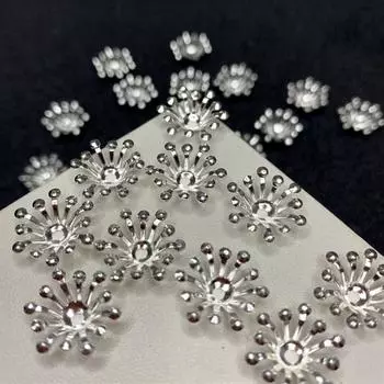 Креативные украшения своими руками, аксессуары, маленькие цветочные бусины, шпильки для волос, головной убор 10 мм/15 мм, восемь когтей, простые, 100 шт., материалы, железный сосуд 10mm