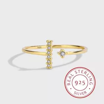 Креативные универсальные кольца из серебра S925 для женщин, разомкнутое регулируемое кольцо, обручальные кольца из стерлингового серебра, кольца с цирконием resizable золотой