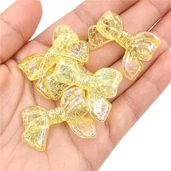 Креативные ювелирные аксессуары «сделай сам», 5 шт., яркое ожерелье, бусины, изысканные подвески с расколотым эффектом, бантик для изготовления браслетов, мода разноцветный