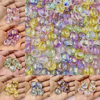 Креативные ювелирные аксессуары «сделай сам» для изготовления браслета и ожерелья, 5 шт., акриловые модные брелки 20*19 мм, свободные бусины в форме персикового сердца розовый